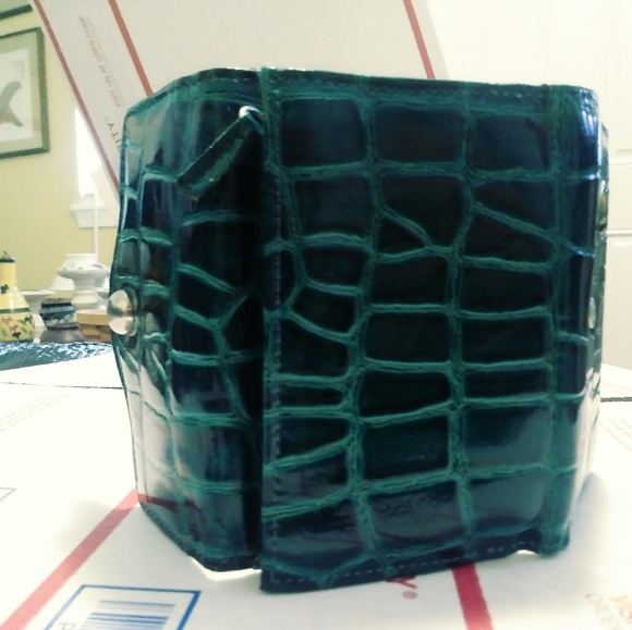 👛 YANG GUAN DESIGNER GREEN PURSE.🎋 - Picture 4 of 5